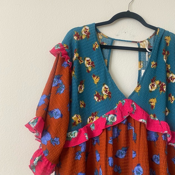 NWT Anthropologie Floral Multicolored Dress - Picture 6 of 9